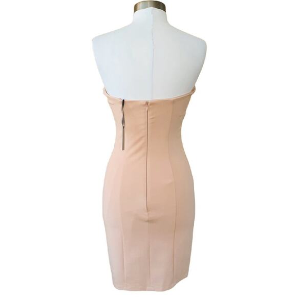 NEW LOVERS + FRIENDSx Revolve Strapless Sweetheart Pencil Dress Nude Blush - Picture 3 of 7